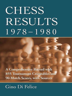 cover image of Chess Results, 1978-1980